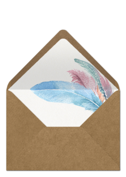 Svadobná obálka v sete Boho feather
